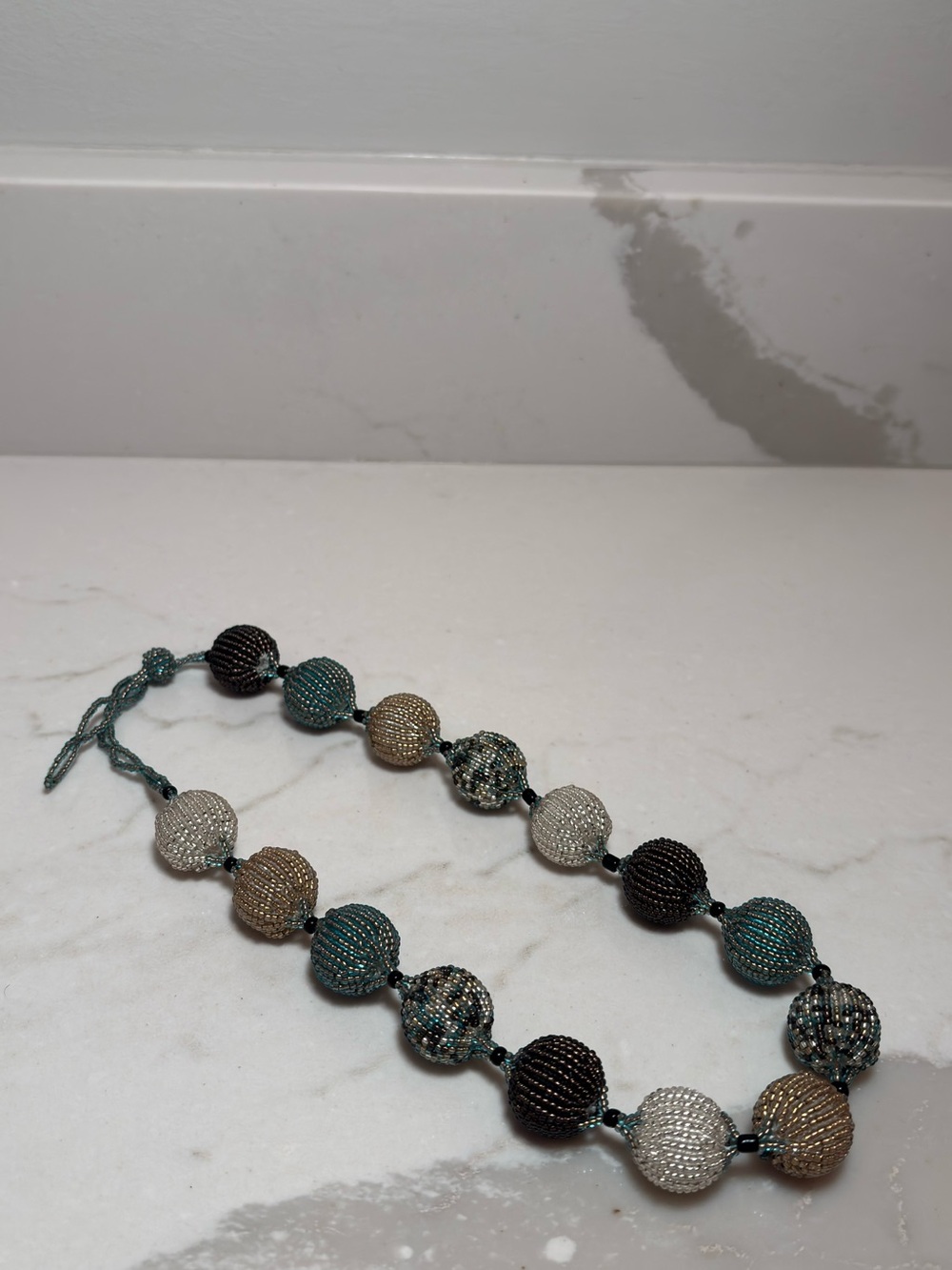 Beaded Multicolor Statement Necklace - Women’s Jewelry
